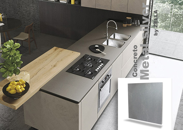 Placas resinas para cocinas integrales envi color concreto